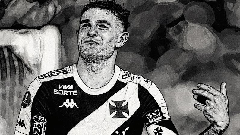 Pablo Vegtti em ação pelo Vasco na Sul-Americana, em São Januário (Foto: Jorge Rodrigues/AGIF)