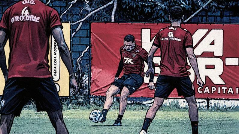 Último treino do Vitória antes de pegar o Corinthians (Foto: Victor Ferreira / EC Vitória)