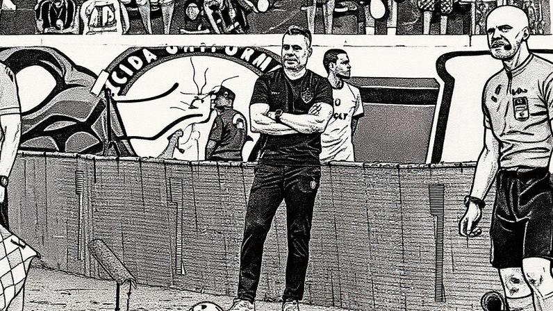 Jair Ventura no Barradão (Foto: Victor Ferreira / EC Vitória)