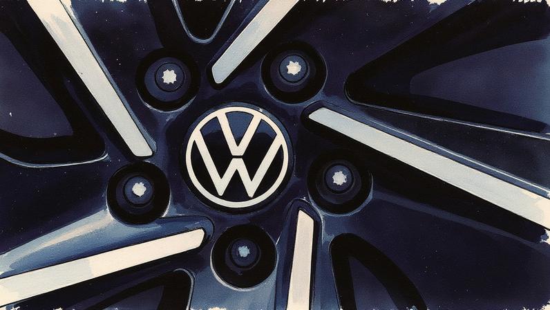 Um logotipo da Volkswagen é visto dentro de uma concessionária em Nijmegen, Países Baixos