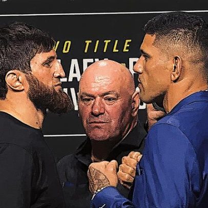 Poatan e Ankalaev trocam farpas em encarada tensa antes do UFC 320