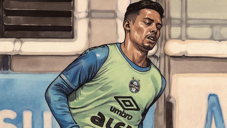 Erick Noriega voltou a treinar no Grêmio (Foto: Divulgação/Grêmio)