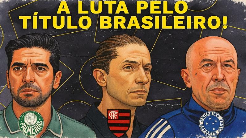 Palmeiras, Flamengo e Cruzeiro lutam pelo título do Brasileirão (Foto: Arte/LANCE!)