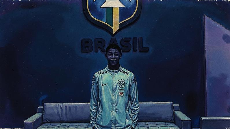 Paulo César com a Seleção Brasileira Sub-15 (Foto: Reprodução)