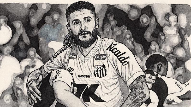 Zé Rafael em ação pelo Santos contra o Corinthians (Foto: Jota Erre/AGIF)