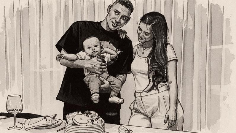 Richarlison e Amanda celebram 4 meses do filho, Richarlison Jr. — Foto: Reprodução/ Instagram