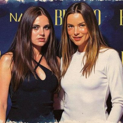 Alessandra Ambrosio e a filha Anja fazem rara aparição no tapete vermelho com o namorado do modelo