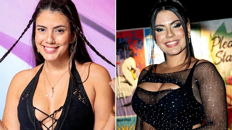 Antes e depois: Fernanda Bande em 2024, no BBB, e com visual atual, em 2025 — Foto: Divulgação/TV Globo e Clayton Felizardo/BrazilNews
