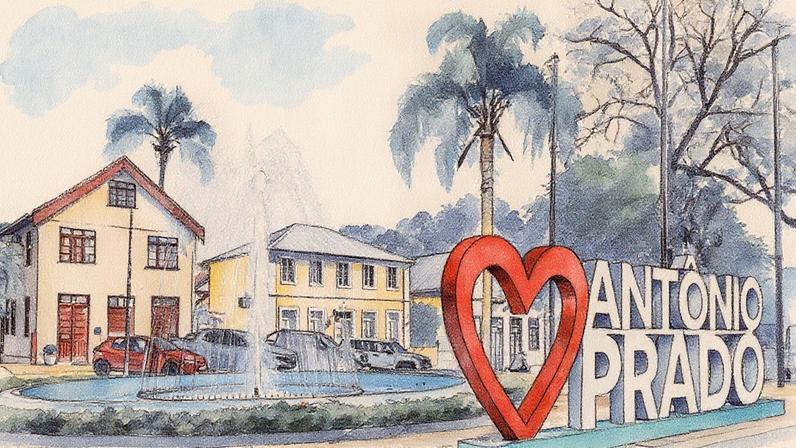 Centrinho Histórico de Antônio Prado, conhecida como a "cidade mais italiana do Brasil" • Prefeitura de Antônio Prado/Divulgação