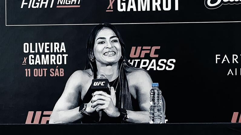 Bia Mesquita durante media day para UFC Rio (Foto: Anna Ramos/Lance!)