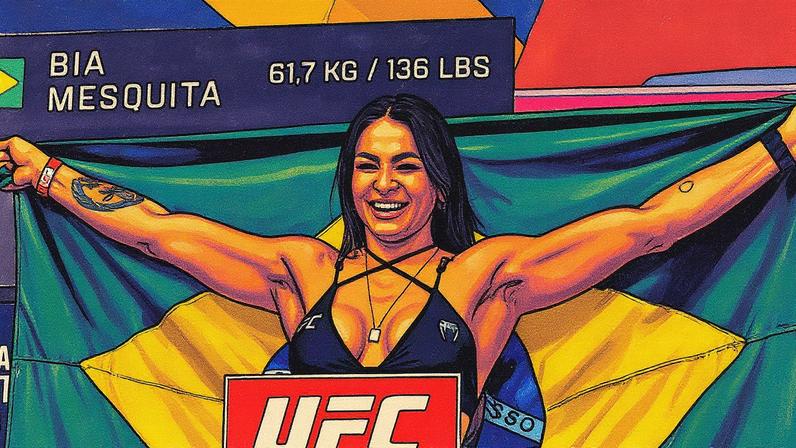 Bia Mesquista durante pesagem cerimonial para o UFC Rio (Foto: Anna Ramos/Lance!)