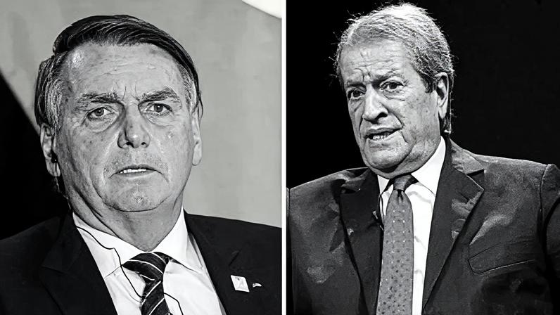 O ex-presidente Jair Bolsonaro (PL) e e o presidente do PL, Valdemar Costa Neto