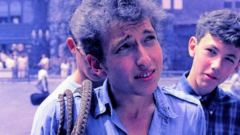 Bob Dylan at the Newport Folk Festival in July 1963.