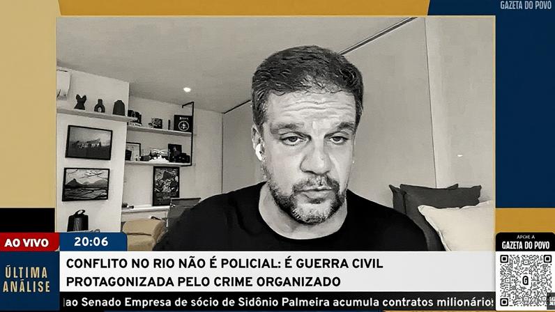 Rodrigo Pimentel, ex-capitão do BOPE, foi o convidado do programa Última Análise desta quarta-feira (29) e explicou o conflito instalado no Rio de Janeiro. (Foto: Reprodução de YouTube.)