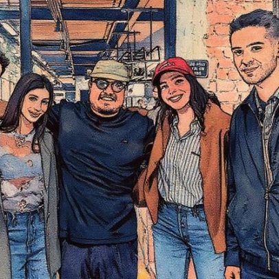 Bruna Marquezine e João Guilherme são vistos com amigos e cadelinha em restaurante de SP
