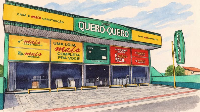 Fachada da Lojas Quero-Quero, gigante brasileira de casa e construção