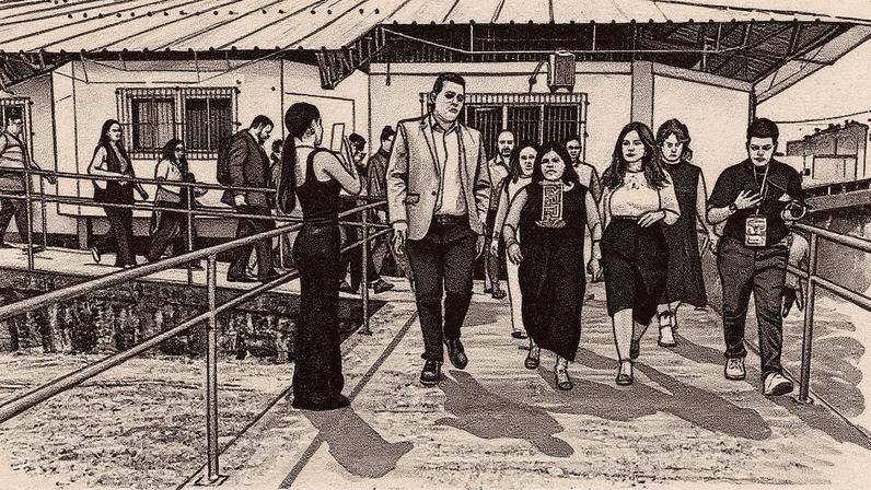 Ministra Sonia Guajajara visitou a Escola de Aplicação da Universidade Federal do Pará (UFPA), que irá sediar a Aldeia COP iniciativa que irá garantir a hospedagem de cerca de 3 mil indígenas durante a COP30. (Foto: Alexandre de Moraes/ASCOM-UFPA)