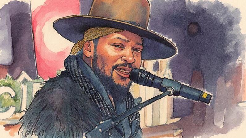 D'Angelo performs at New York's Apollo Theater in 2021.