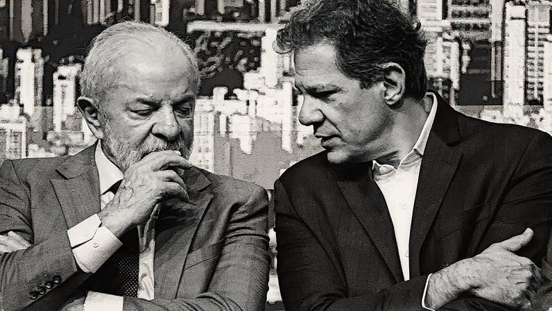 O presidente Lula e o ministro da Fazenda: déficit primário passou de R$ 100 bilhões em nove meses. (Foto: Sebastião Moreira/EFE)