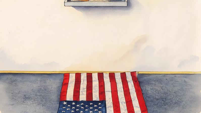 Dread Scott, What is the Proper Way to Display a U.S. Flag?, 1988, installation for audience participation © Dread Scott, courtesy the artist and Cristin Tierney Gallery
