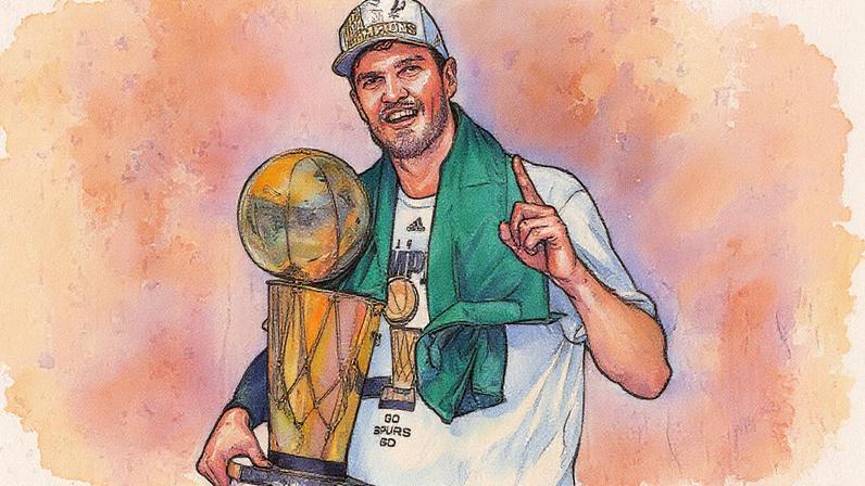 Tiago Splitter comemorando vitória na NBA (Foto: AFP)