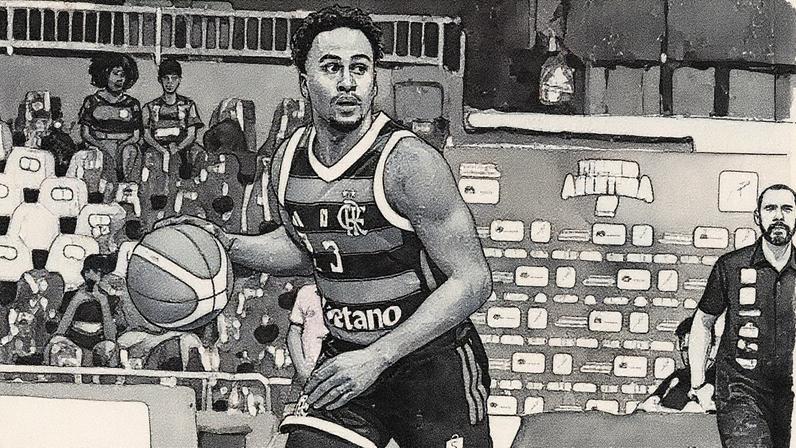 Dee Bost em ação pelo Flamengo no NBB (Foto: João Pires)