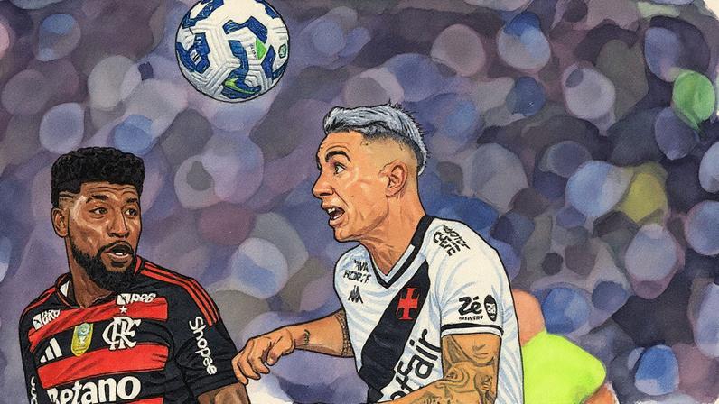 Puma Rodríguez em campo pelo Vasco no Maracanã pelo Brasileirão (Foto: Thiago Ribeiro/AGIF)