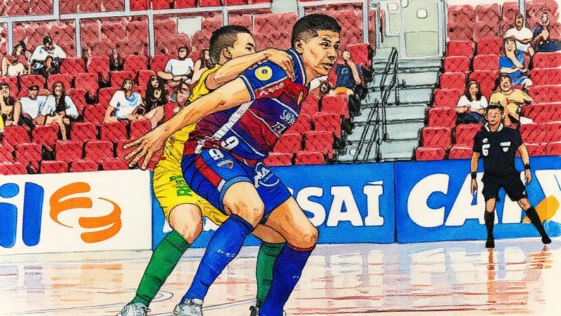 Fortaleza e Piauinse em disputa pelas quartas do Campeonato Brasileiro de Futsal (Foto: João Moura / Fortaleza EC)