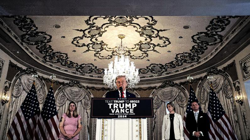 Donald Trump Holds A Press Conference At His Mar-a-Lago Club