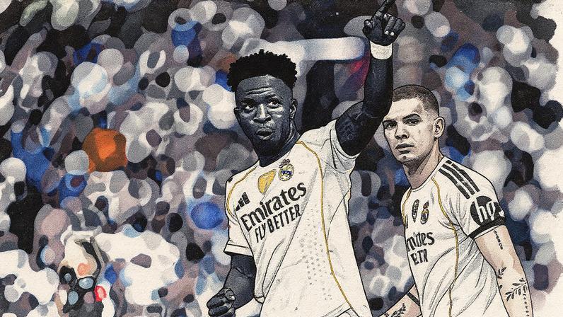 Vini Jr. jogou muito contra o Villarreal na vitória do Real Madrid — Foto: Burak Akbulut/Anadolu via Getty Images