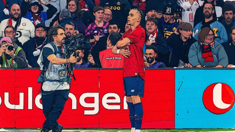 Ethan Mbappé repete comemoração do irmao mais velho e famoso do Real Madrid — Foto: Joris Verwijst/BSR Agency/Getty Images