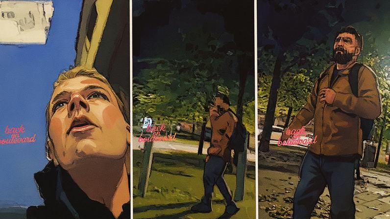 Screenshots from the video. The developer's face has been blurred.