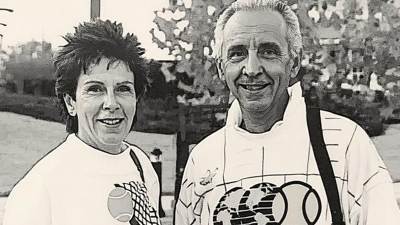 Maria Esther Bueno e o irmão, Pedro (Foto: Acervo particular da família)