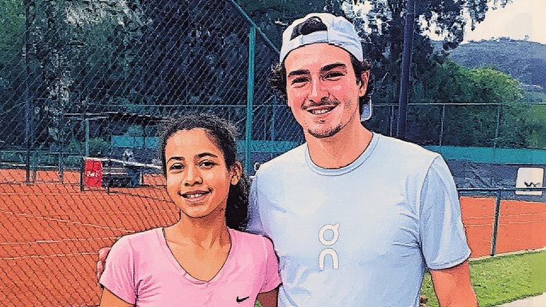 Agnes Loyola e o ídolo, João Fonseca (Foto: Reprodução)