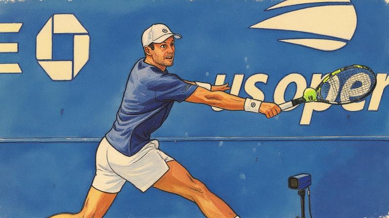O holandês Botic van de Zandschulp em ação no US Open (Foto: Brad Penner/USTA)