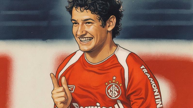 Alexandre Pato comemora gol pelo Internacional na vitória sobre o Corinthians em 2007. (Foto: Divulgação/Vipcomm)