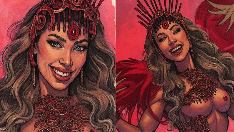Tati Minerato será musa da Grande Rio no carnaval 2026 — Foto: Reprodução/@levicruzstud