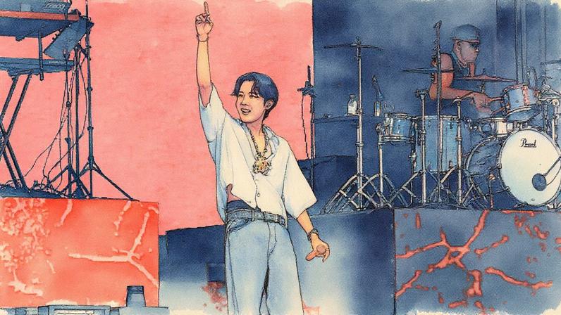 Headliner j-hope performs on stage during day two of Lollapalooza Berlin on July 13, 2025 in Berlin, Germany.
