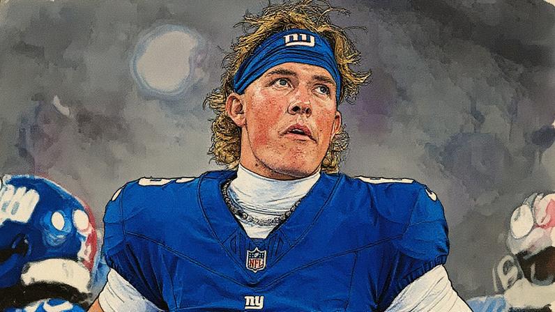 Jaxson Dart, QB dos Giants, substituiu o veterano Russell Wilson e vem dando conta do recado