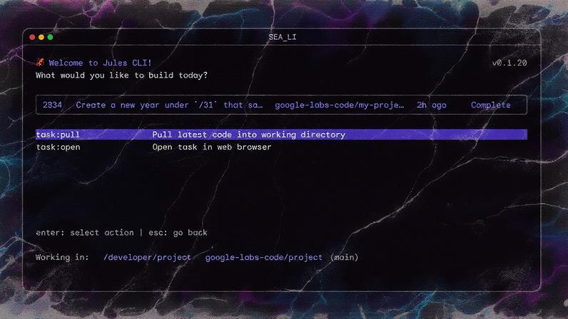 Google launches a new command-line interface for its AI coding agent Jules.