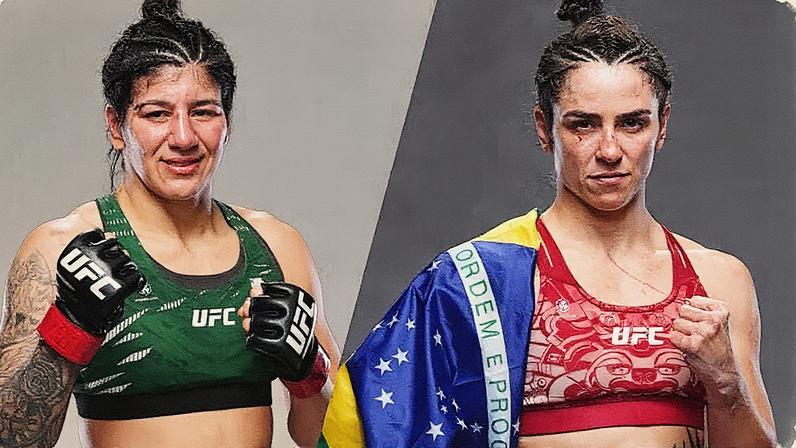 Ketlen Vieira e Norma Dumont se enfrentam pelo UFC Vegas 110 (Foto: Divulgação/UFC)
