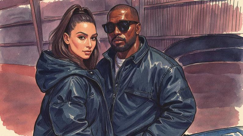 Kim Kardashian e Kanye West — Foto: Reprodução / Instagram