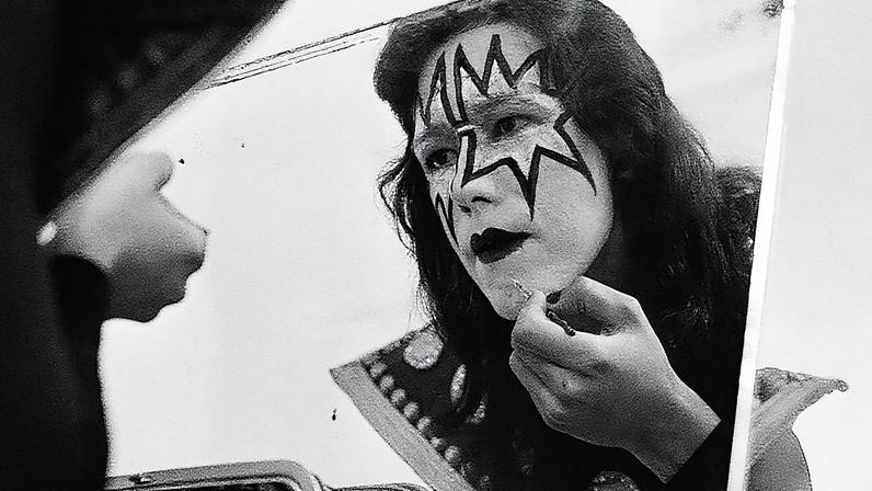 Ace Frehley of Kiss before performing in Atlanta on July 18, 1974