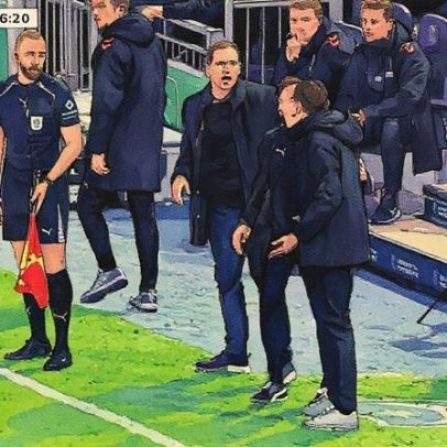 Lampard discute com treinador adversário em jogo da segunda divisão inglesa