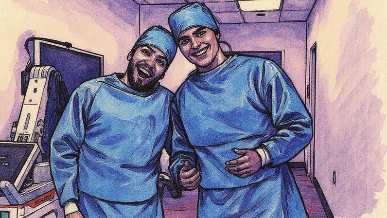 Lucas Bley e Lucas Rangel dão boas-vindas à Mia, primeira filha do casal — Foto: Reprodução/Instagram