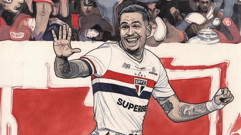 Luciano chegou a 100 gols com a camisa do São Paulo (Foto: Marcello Zambrana/AGIF)