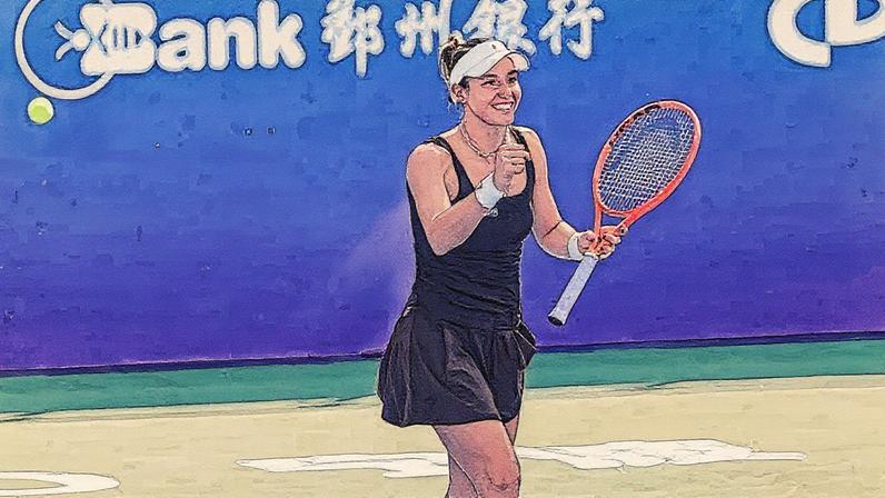 Luisa Stefani, ao lado de Timea Babos, está na semi do WTA de Tóquio (Foto: Reprodução)