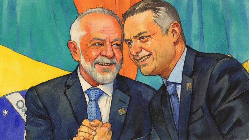 Lula e o minsitro emedebista Renan Filho, que trabalha para manter o partido na base aliada. (Foto: Marcelo Camargo/Agência Brasil)