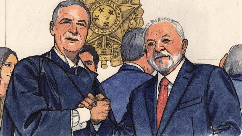 Luís Roberto Barroso e o presidente Lula (Foto: Valter Campanato/Agência Brasil)