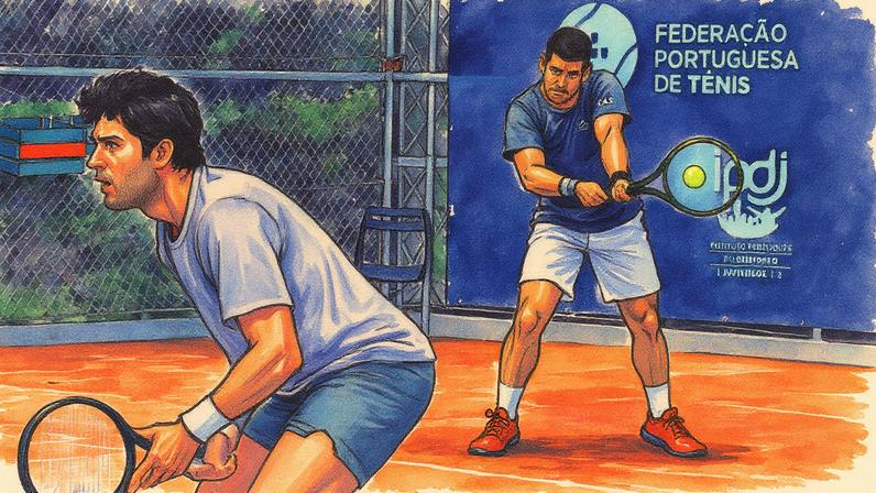 Marcelo Demoliner e Orlando Luz (Foto: Federação Portuguesa de Tênis)